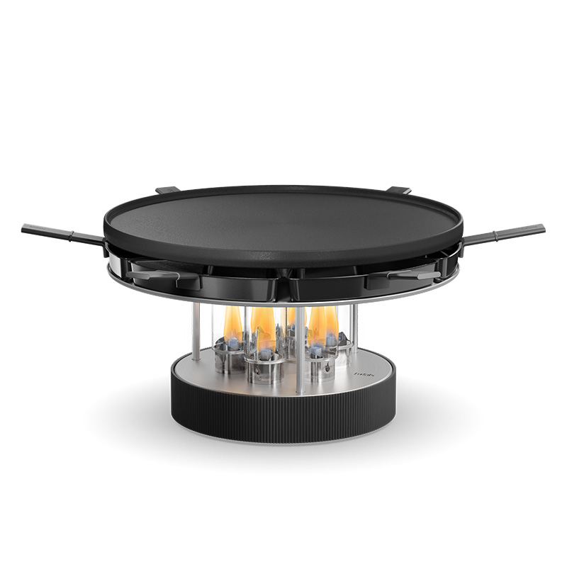Höfats CIRCLE 35 Tischgrill Pro mit Plancha und sechs Pfännchen